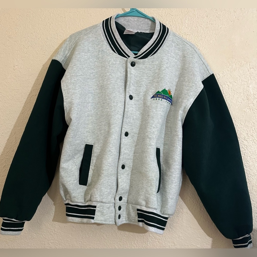 Vintage Horizon Casino Lake Tahoe Snap Up Bomber Varsity Jacket Men’s L RARE.